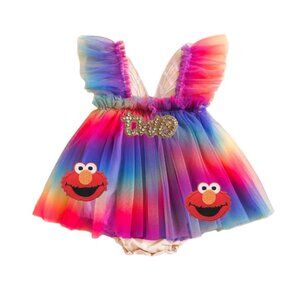 Elmo Dress Elmo Outfit Elmo Romper Clothes Jumpsuit Elmo Birthday Dress